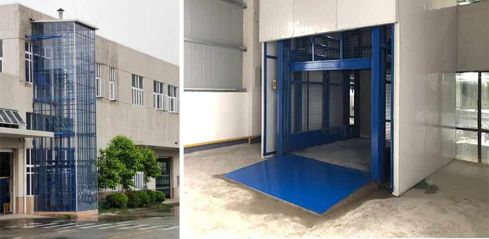 導軌式升降機，導軌式升降平臺，固定升降平臺，電動升降平臺，導軌式升降貨梯